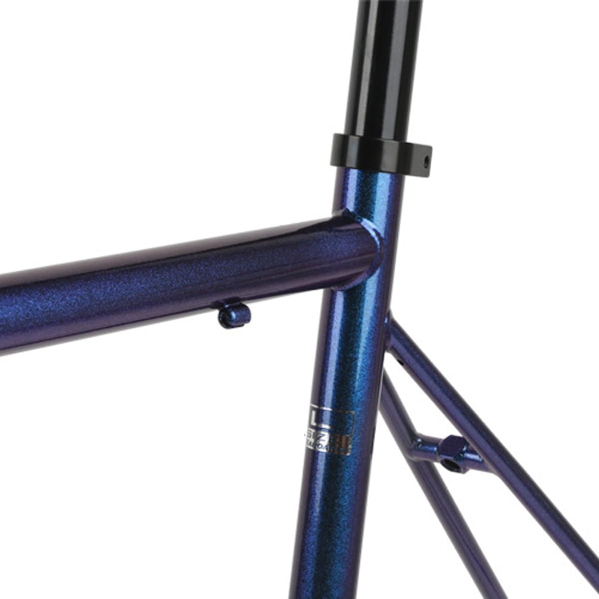 700C Road Bike Frameset BSA BB68mm 44cm 47cm 50cm 53cm 56cm Quick Release Frame F100mm R130mm QR Cr-Mo Steel Rim Brake Frame with Carbon Fibre Fork Semi-External Routing(Blue-Purple,50cm)