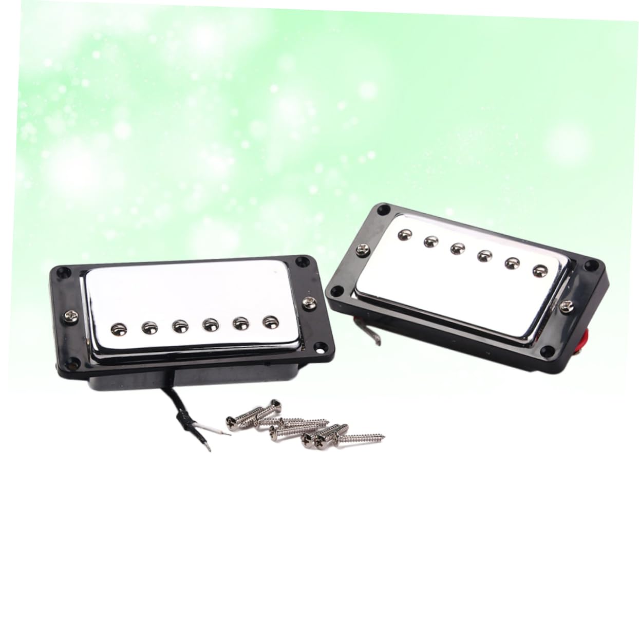 TOYANDONA Pastillas Humbucker con Marco Negro para Guitarra Eléctrica Compatible con Mástil y Puente Pastillas de Doble Bobina para Guitarras Tipo