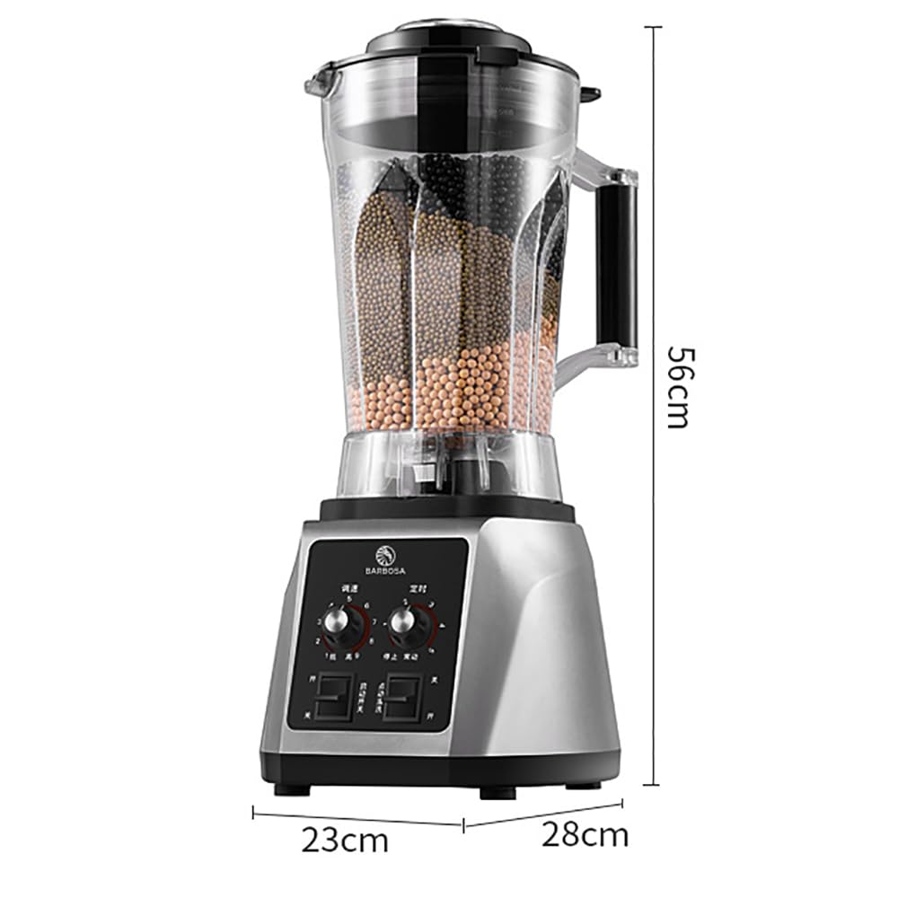 Licuadora Comercial 2200W, Motor de Gran Capacidad 6L, operación silenciosa, Fabricante de Batidos para la Cocina casera y Uso Comercial, Cuchillas de Acero Inoxidable