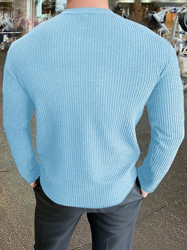 Image of Noble Monk Men's Round Neck T Shirt |Full Sleeves |Solid Pattern | Casual T-Shirt for Men