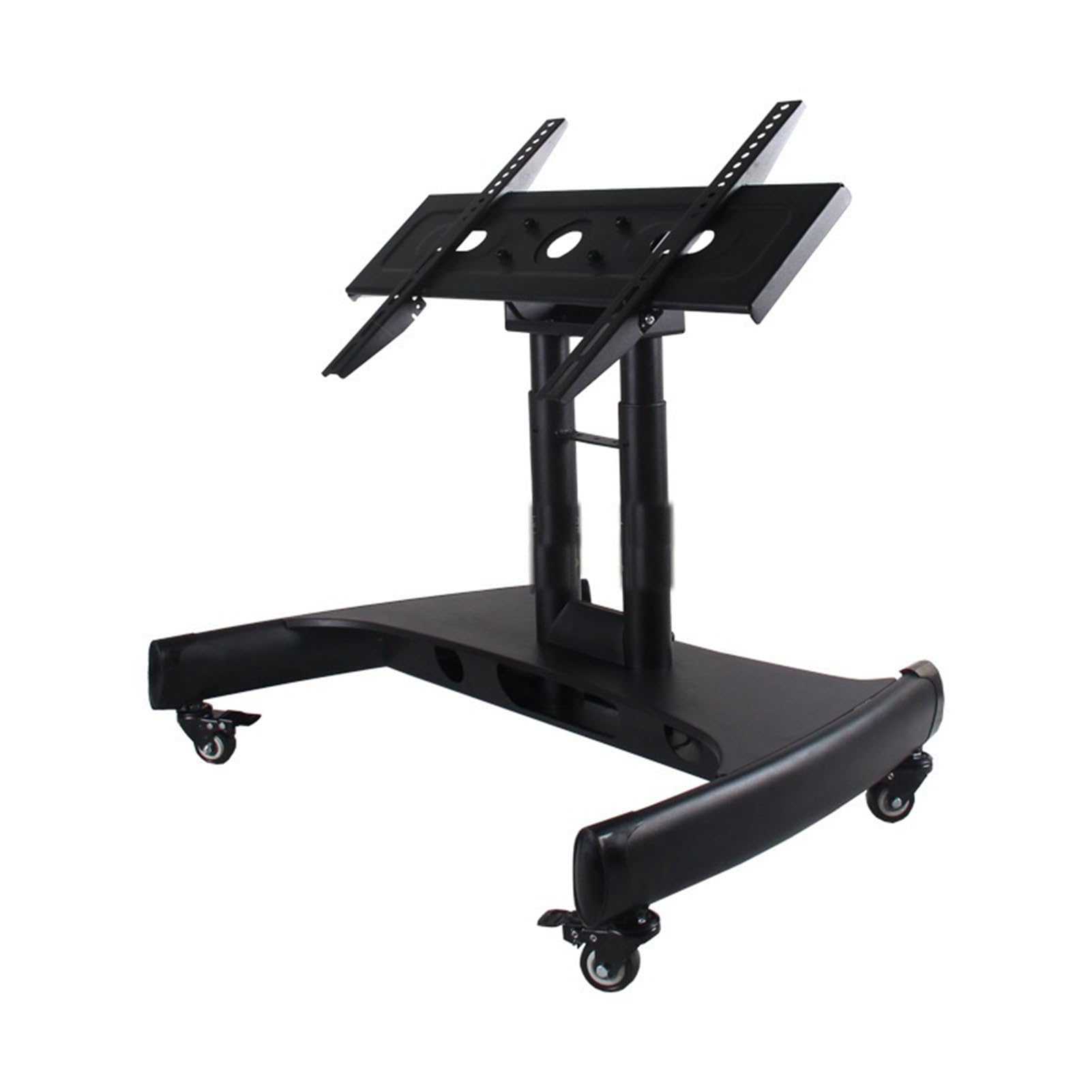 WDSOPK Height Adjustable Monitor Mobile Tv Cart - Heavy Duty Tv Cart Mount Stand, for 32-70 Inch Flat Curved Screen Tv, with Cable Management