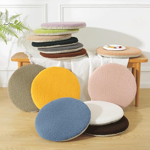 Sitzkissen Rund Stuhlkissen Stuhlauflage rutschfest Stuhlkissen Waschbar Sitzkissen Gartenstuhl für Esszimmerstühle Hocker Bürostühle(#11,14x14inch/35x35cm)