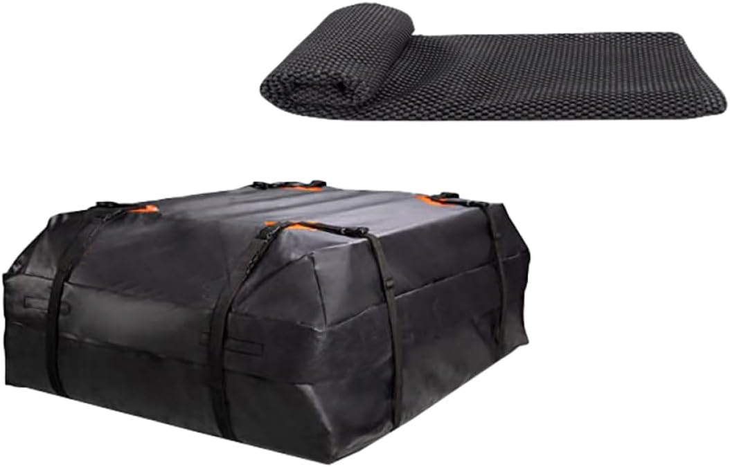 STOBAZA 420D Oxford Cloth Waterproof Car Roof Cargo Bag Heavy Duty Vehicle Luggage Carrier Anti-Slip Mat Universal Fit for Vehicles for Travel and Outdoor Adventures