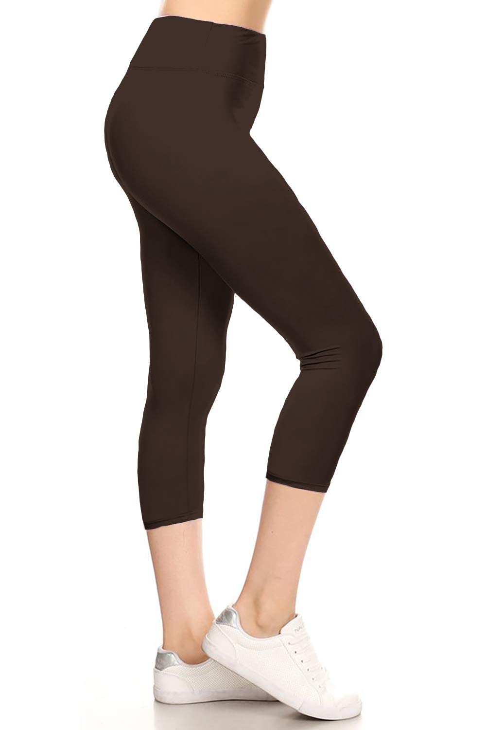 Leggings Depot Women's High Waisted No-Roll Leggings, 3" Waistband
