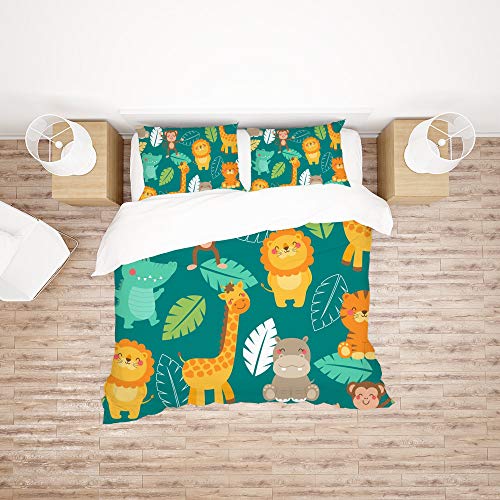 Housse de couette jungle super king de qualité durable CHEHONG - 3
