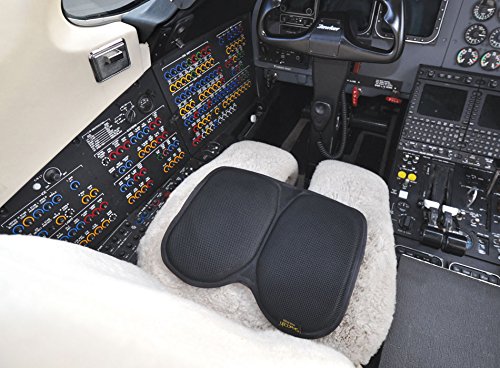 Skwoosh Pilot Travel Gel Cushion with Airflo Breathable Mesh for Airplane, auto, Bus, Train | Made in USA - Thumbnail 2