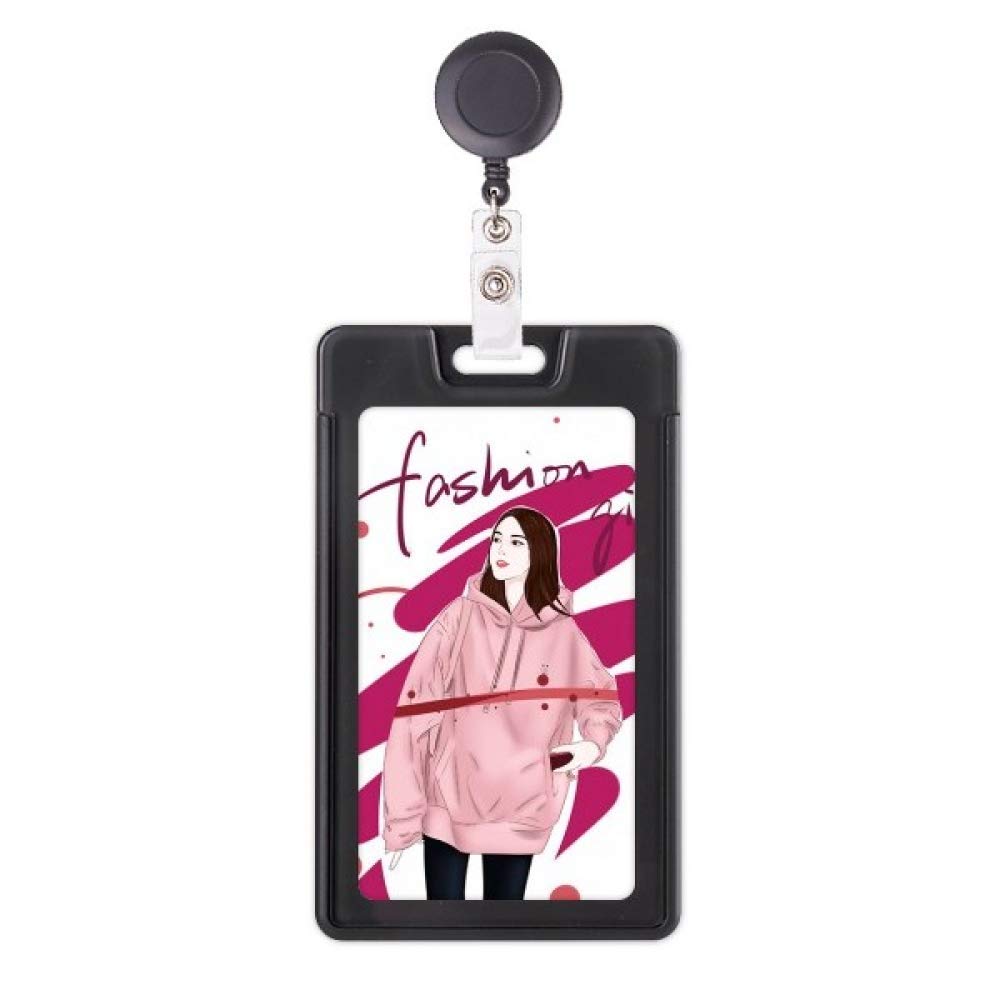 Badge rétractable porte-carte d'identité rétractable illustration mode - 5