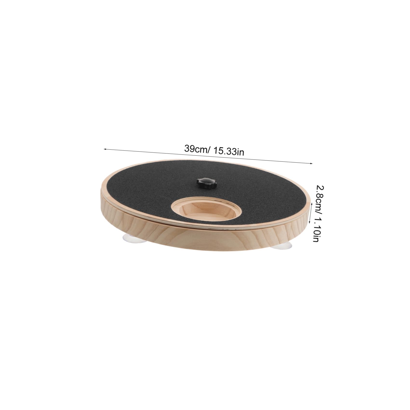 SHINEOFI Holz Krallenschleifer für Hunde 29x29x2,8cm mit Drehbarem Leckerlibox zur Sanften Hundepflege und Krallenpflege im Hundetrimmen und Haustierpflege