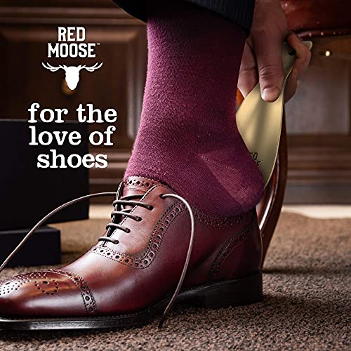 Red Moose Shoe Horn - 7.5 Inch, Solid Steel - Durable Metal, Ergonomic Handle #TOP4