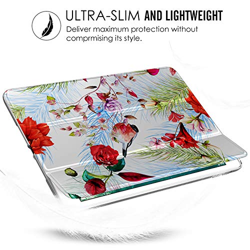 Image of DuraSafe Cases for iPad 9.7 Inch 6th Gen / 5th Gen [iPad 6 iPad 5 ] A1893 A1822 A1954 MRJN2HN /A MR7G2HN /A Lightweight Smart Adjustable Stand Feature Printed Sleek Design Flip Case - Birds Flowers