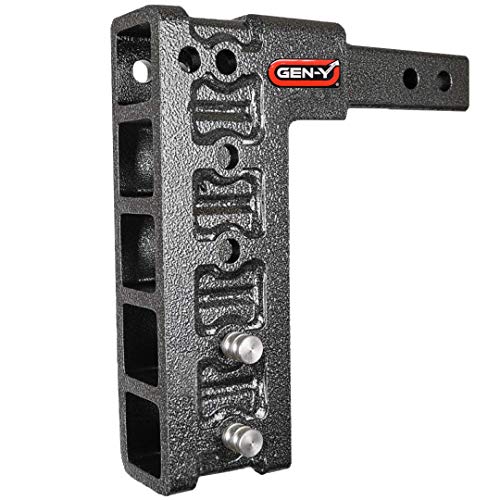 Dual Receiver Drop Hitch 2 Shanks 10K Dual Towing Hitch, 5 Adjustable Positions, includes Hitch (10 Drop)