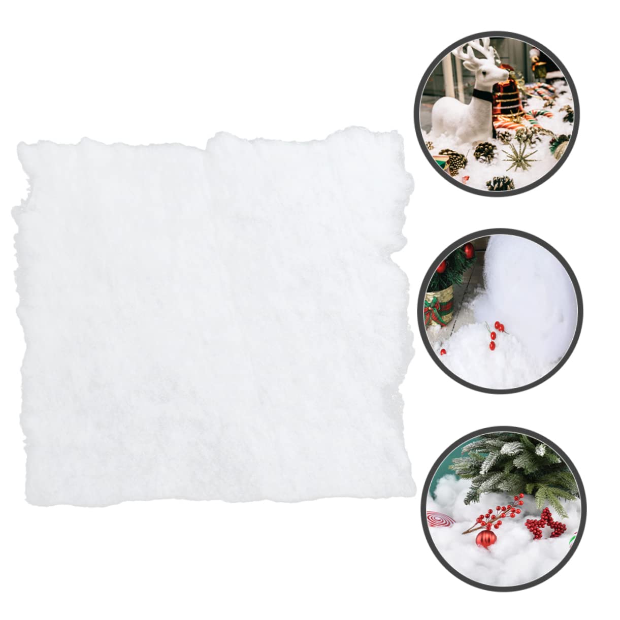 Zerodeko 4 Piezas de Nieve decoración de Nieve Falsa Gafas de Navidad de Pueblo navideño navideña Accesorios de Pueblo navideño Falsa la Mascota