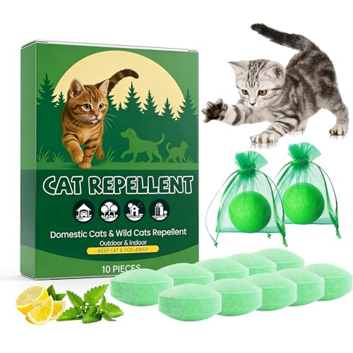 Cat Deterrent Outdoor & Indoor, 10 Pack Natural Peppermint