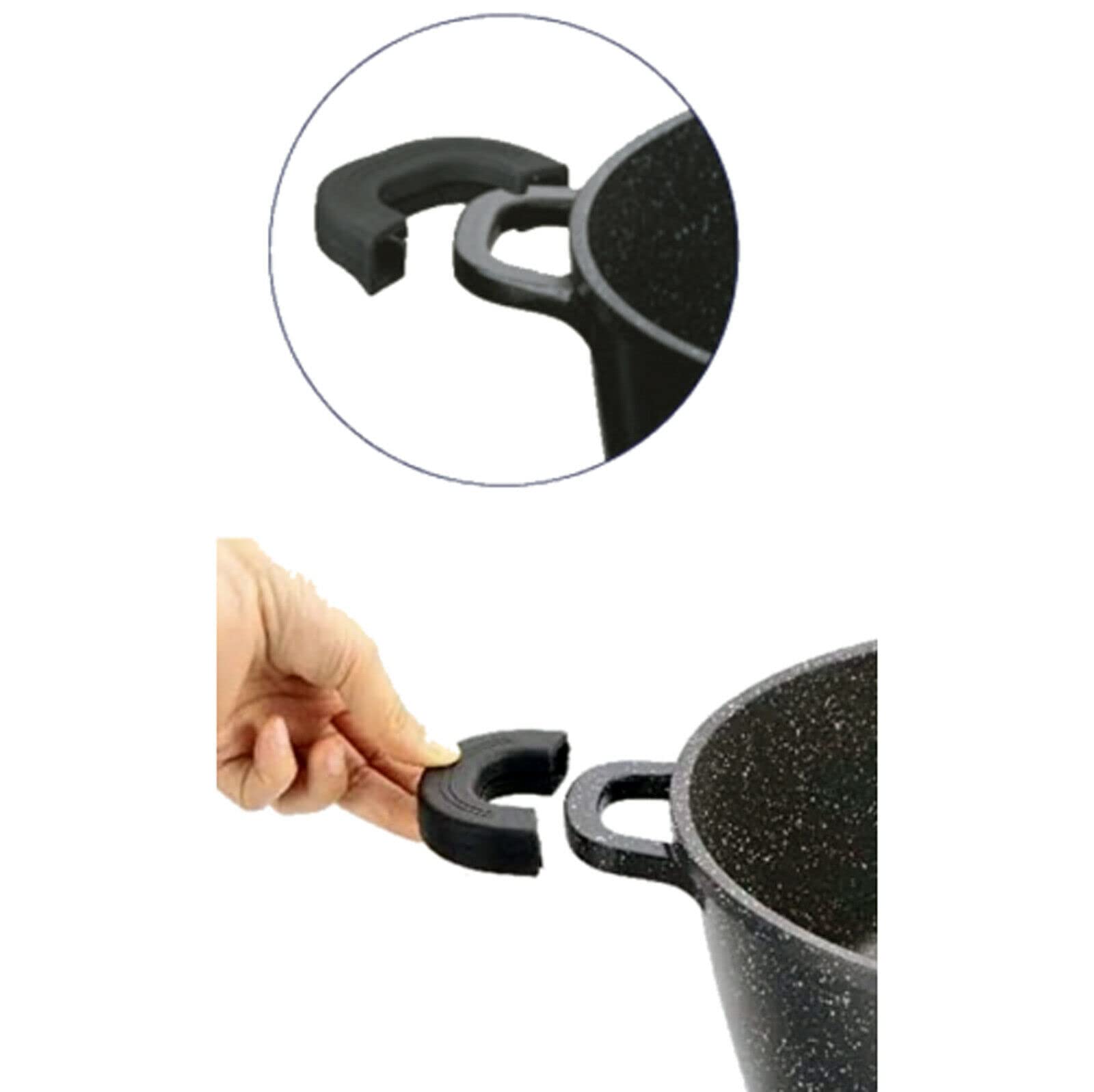 Cheffinger Cacerola de 32 cm, color negro