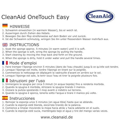 CleanAid Easy PVA Ersatzschwamm – Original Ersatzkopf für CleanAid Easy Schwammmopp | Hochabsorbierender PVA Schwamm-Refill für Laminat, Parkett & Fliesen | Langlebig & schnell wechselbar