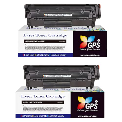 Image of GPS Colour Your Dreams! Toner for 12A / Q2612A Cartridge Compatible for hp 1020plus, M1005, 1018, 1010, 1012, 1015, 1020Plus, 1022, 3015, 3020, 3030, 3050, 3052, 3055 Printer (Pack of 2)