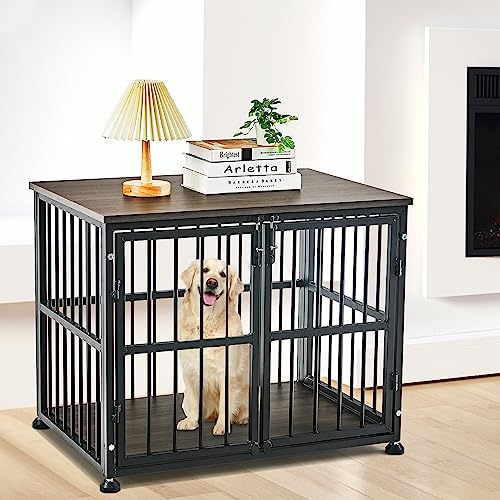 32Inch-Heavy-Duty-Dog-Crate-Furniture-Style-for-Medium-and-Large-Dogs-Wooden-Dog-Crate-End-TableDecorative-Pet-Crate-Dog-House-with-3-Doors - Cucciolini Doodles   32Inch-Heavy-Duty-Dog-Crate-Furniture-Style-for-Medium-and-Large-Dogs-Wooden-Dog-Crate-End-TableDecorative-Pet-Crate-Dog-House-with-3-Doors