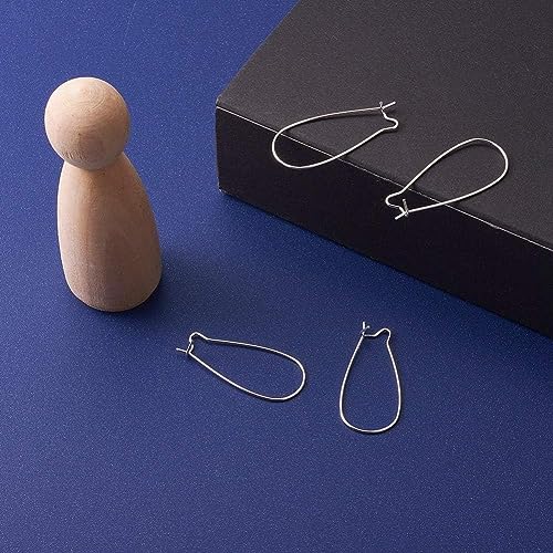 Image of Kidney Hooks for Earring Jewellery Making (Pack of 25 Pairs) (15x38mm, Gold)