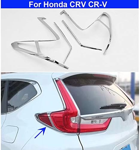 2Pcs ABS Chrome Car Rear Taillight Cover Lamp Cover Trim Decorate Cover for Honda CRV CR-V 2017 2018 2019 2020 2021 2022