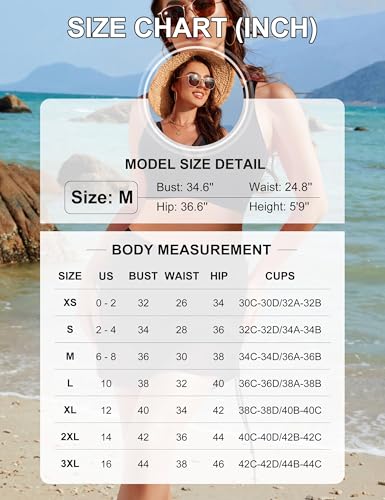 High Waisted Bikini Set Tummy Control Bikini Sets for Women, Push Up Bikinis 2 Piece Swimsuit, Adjustable Swimming Costumes for Grils (UK, Alpha, M, Regular, Regular, NavyBlue) - Image 6