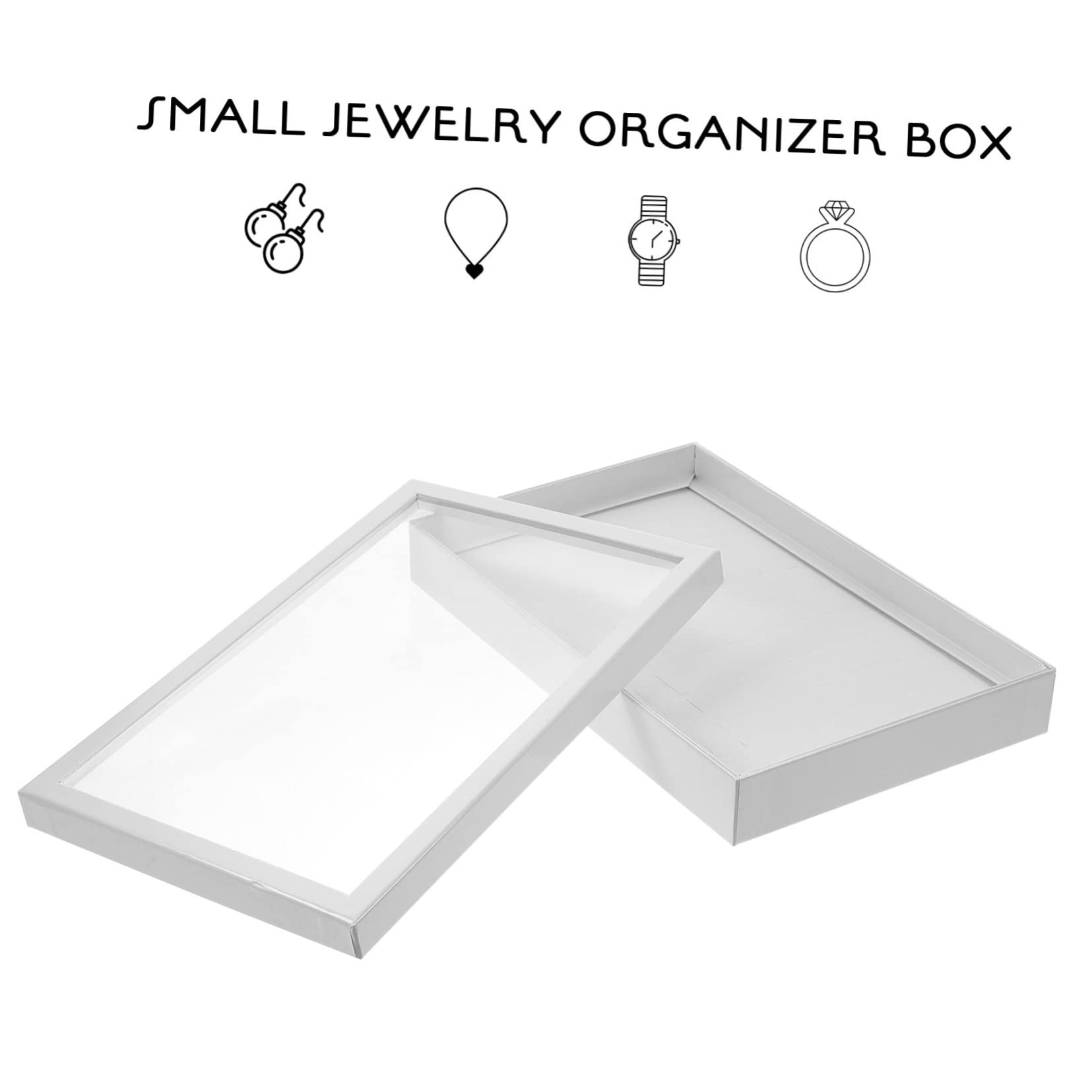 Homoyoyo 2 Pezzi Scatola Organizer Trasparente per Espositore per Collane e Design e Fessure Sistemazione per Ragazze