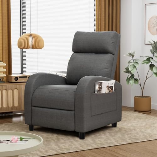 Image of Homall Recliner Chair, Recliner Sofa Fabric for Adults, Grey Recliners