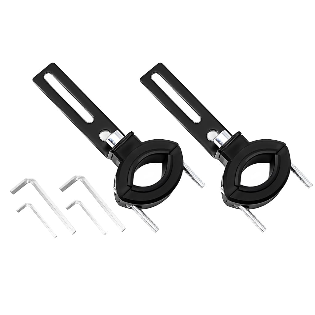 STHIRA® 2Pcs Motorcycle Fog Light Mount Bracket Accessories, Universal Adjustable Clamp Holders for Auxiliary Driving Lights, Compatible with Most Motorbike Handlebars & Crash Bars-picture-32