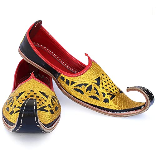 Men's Punjabi Jutti Handmade Leather Aladdin Khussa Jutti Mojari ...