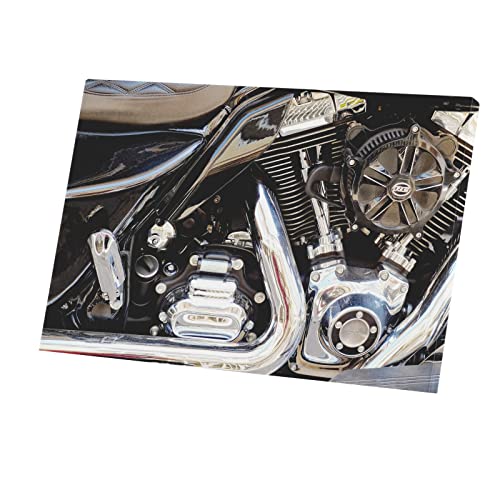 Toile Imprimée Moto Chromes pour Salon Ambiance Industrielle Loft