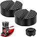Produktbild Universelle Gummiauflage für Wagenheber, 2 Pack, rund, Ø 65 x 25 mm Auflage, mit 15 x 7 mm V-Nut Aussparung, für alle PKW bis 3.5T, Wagenheber Gummiauflage, für Rangierwagenheber, Anti-Rutsch, Jackpad