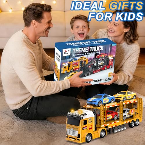 Carrier Truck Race Car Toys - image 7