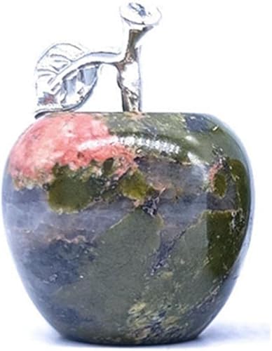Miniatura 2 de Estatua de manzana de jade de cristal natural, cristal curativo, Navidad, gema negra, tallado, regalos, decoración, N9R9, ornamento natural