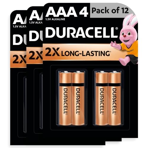 Image of Duracell Alkaline AAA Battery, pack of 12, Everyday Devices, Clock, Toy, Remote