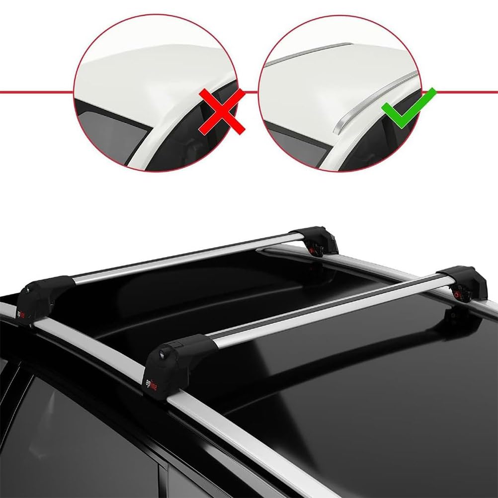 Barre Portatutto Tetto Auto Alluminio con Serratura Antifurto per Land Rover Range Rover Evoque 2011-2026, Barre Trasversali Portapacchi Auto Aerodinamiche Regolabili Elevata capacità