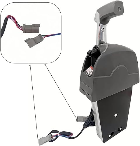 Miniatura 2 de POWEROB TEC Caja de control del acelerador de barco 5006182 Montaje en consola central fuera de borda Control remoto monomando bináculo para Johnson