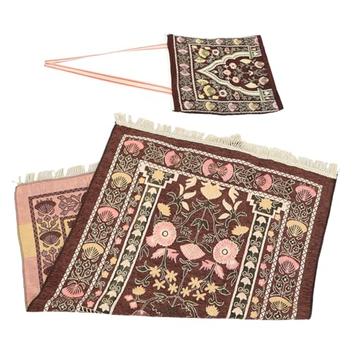 Tapis de prière portable chenille coffee lot de 4 Magiclulu