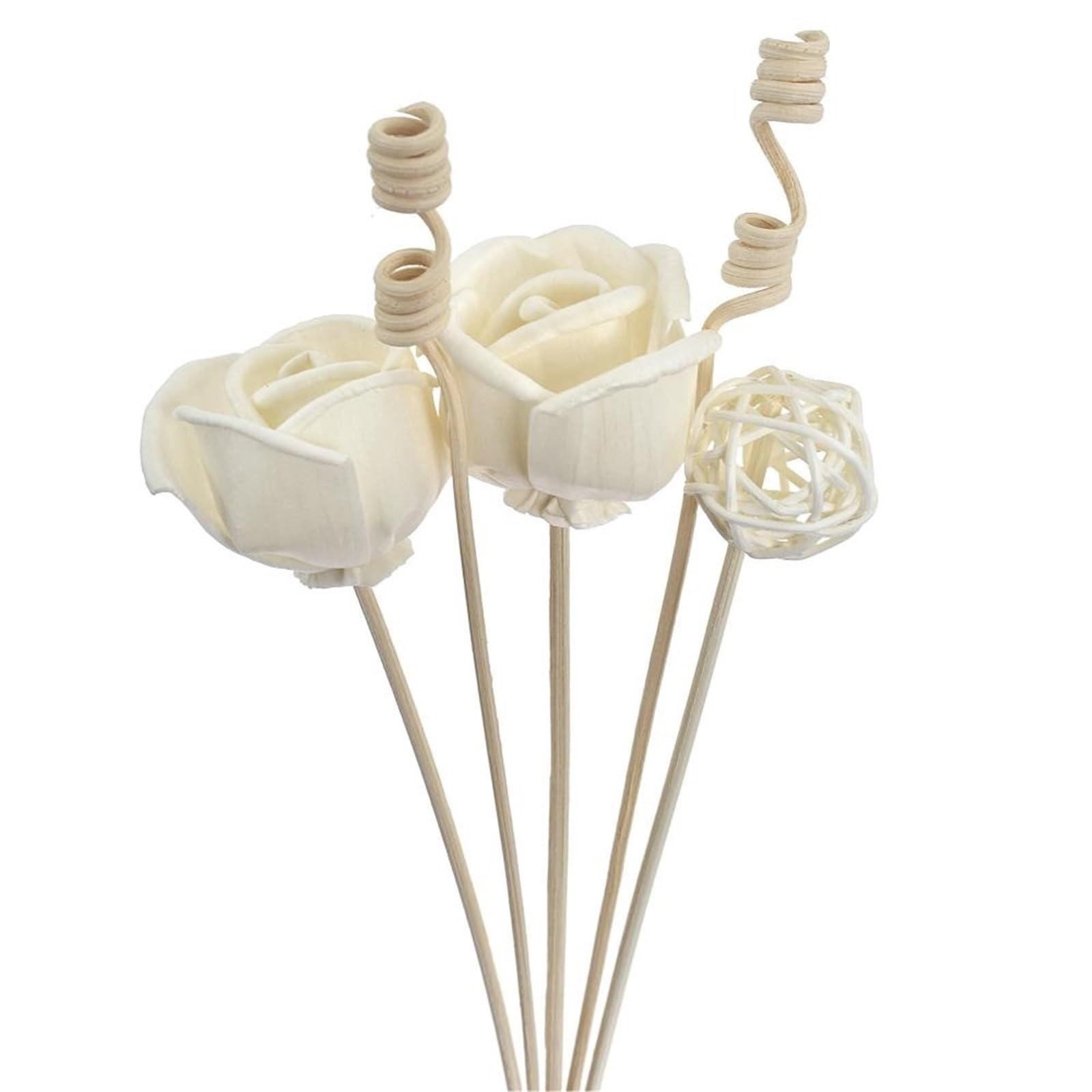XUCZHAI 5/6pc Rose Flower Rattan Sticks Fireless Fragrances Reed Diffuser Stick Ornaments Home Decor