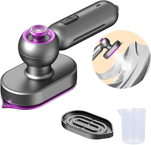 Plancha de viaje mini vaporizador de tamaño de viaje para ropa, mini máquina de planchar portátil de mano, ropa seca y húmeda, plancha pequeña