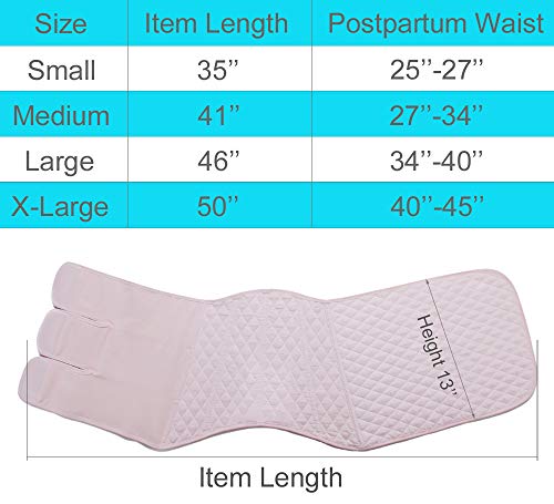 PAZ WEAN Postpartum Belly Wrap Plus Size C Section Recovery Belt Post Cesarean Belly Band Binder Post Partum Belt for Women Girdles Pink