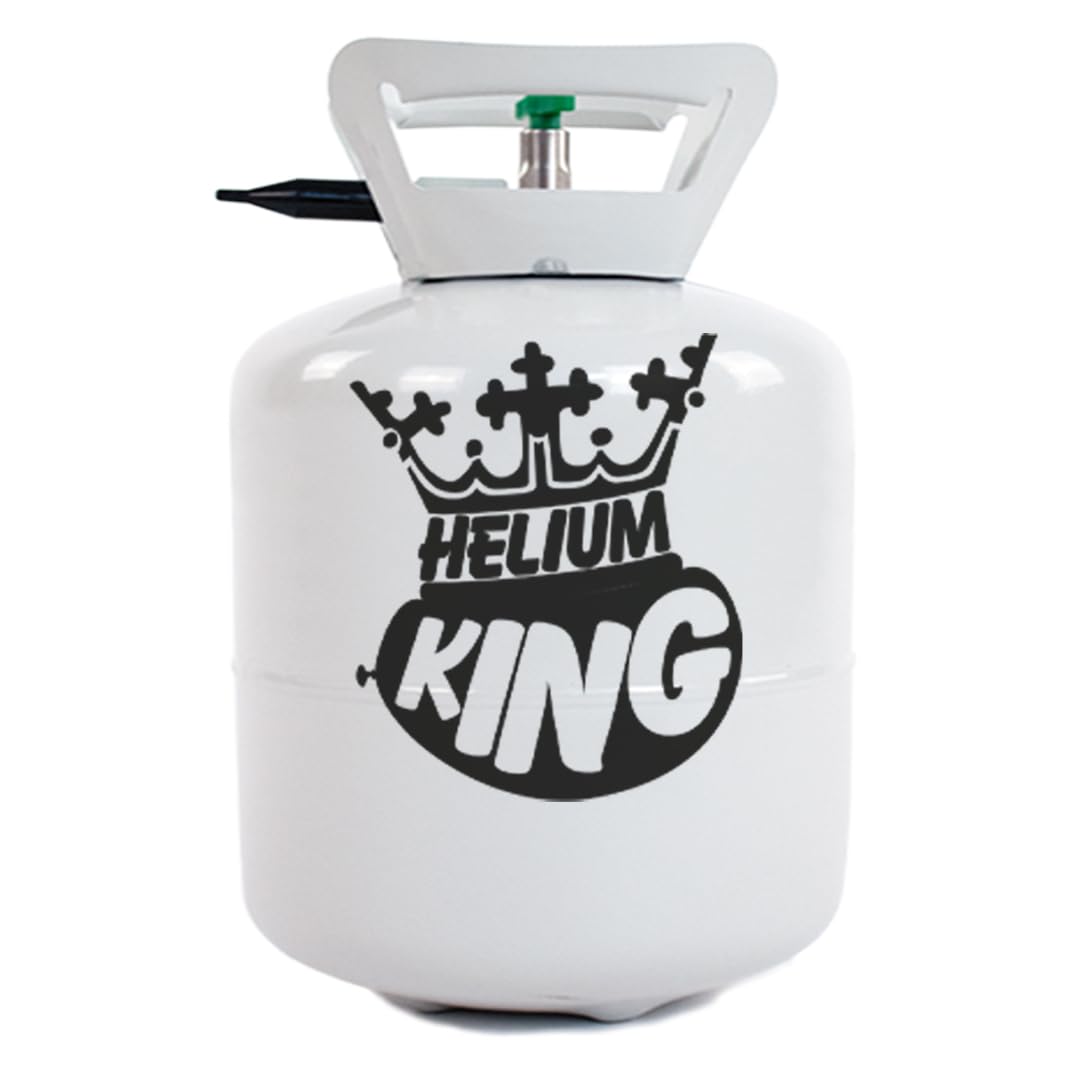 Helium King Disposable Helium Gas Canister - Fills 50 x 9 Inch Latex Balloons or 18 Foil Balloons - Helium Balloon Gas UK Filled Helium Cylinder for Parties