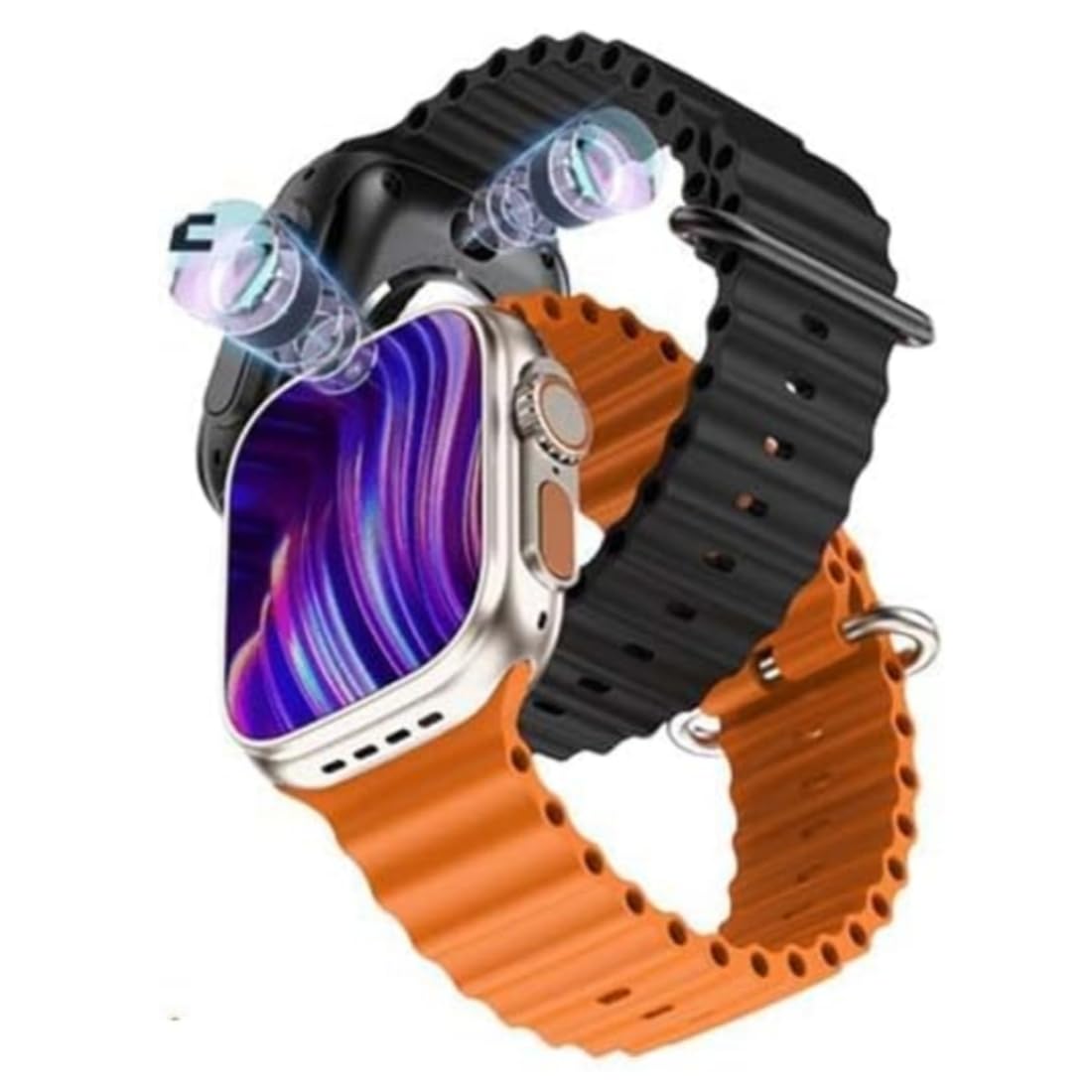 Harisha Ultra 2.04 Inch Super Amoled Display Smartwatch with 4G/5G SIM Card | 12MP Full HD Camera | 8GB RAM + 128GB Storage | GPS, Wi-Fi, Bluetooth, Fitness Tracker (Colour Depand On Stock)