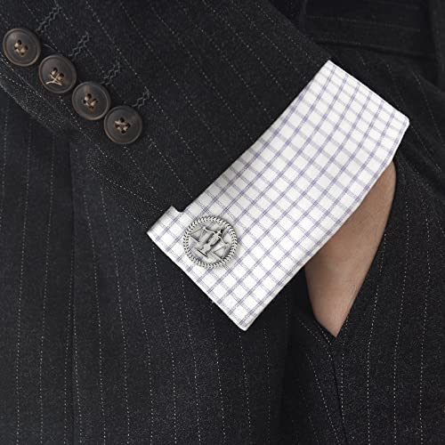 Abotoaduras y pinza de corbata para hombre miniatura 7