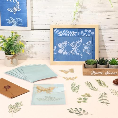 Papier bleu sarcelle imprimable loisirs créatifs scrapbooking papillon - 7