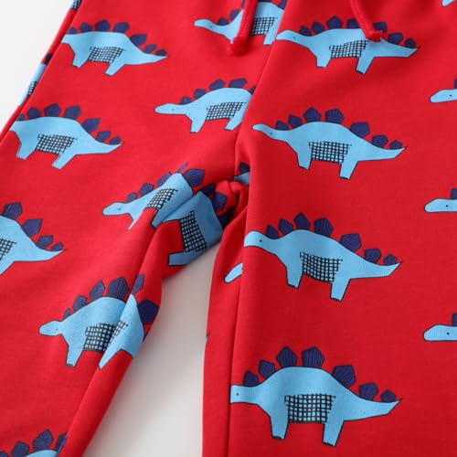 Irsutey Boys Dinosaur Sweatpants Cotton Drawstring Cartoon Pattern Kid Toddle Boys Sport Jogger Pants with Pocket3