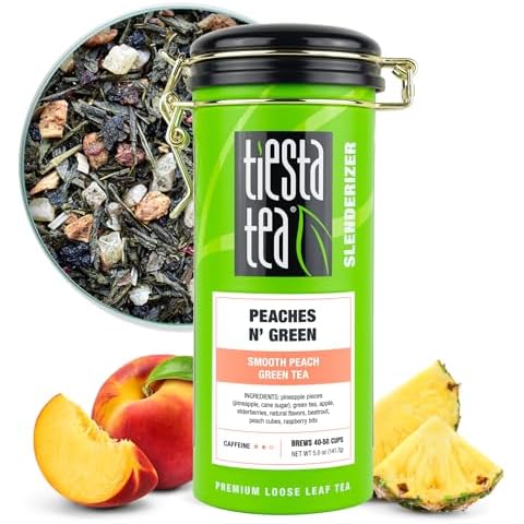Tiesta Tea - Peaches N´ Green, Loose Leaf Smooth Peach Green Tea Cover
