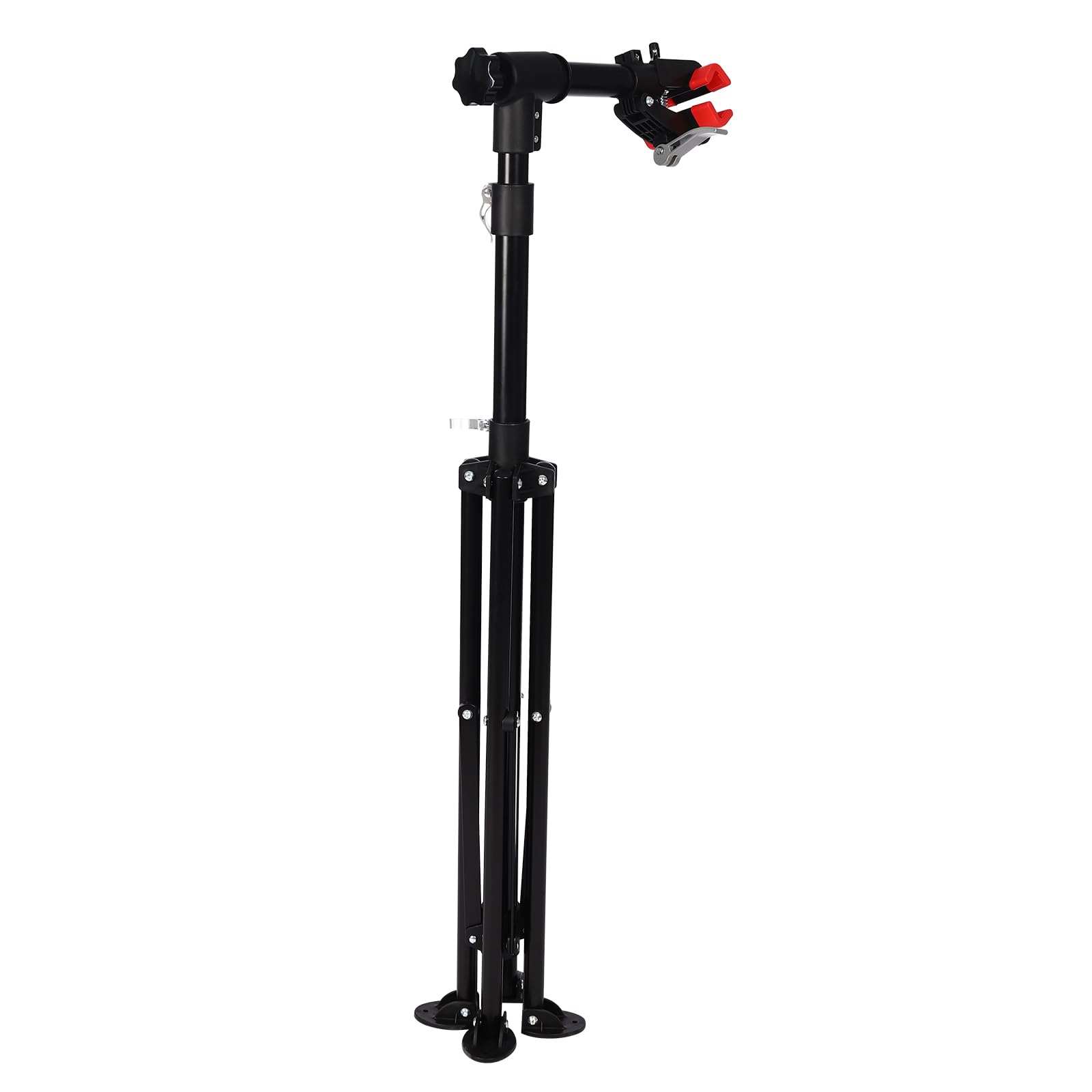 Fahrradmontageständer, Reparaturständer mit Werkzeugablage für Fahrräder bis 50kg, Schwerlast-Montageständer klappbar & höhenverstellbar mit magnetischer und 360°drehbare Kopf