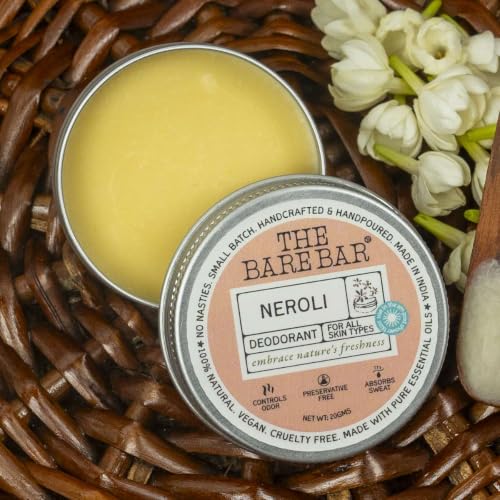 Image of The Bare Bar Neroli Deodorant - 20 gm | Citrus Fragrance| Odor & Sweat Control | Gentle, Natural formula and Chemical free|Good for all skin types | Travel Mini Size Solid Deodorant for Men & Women