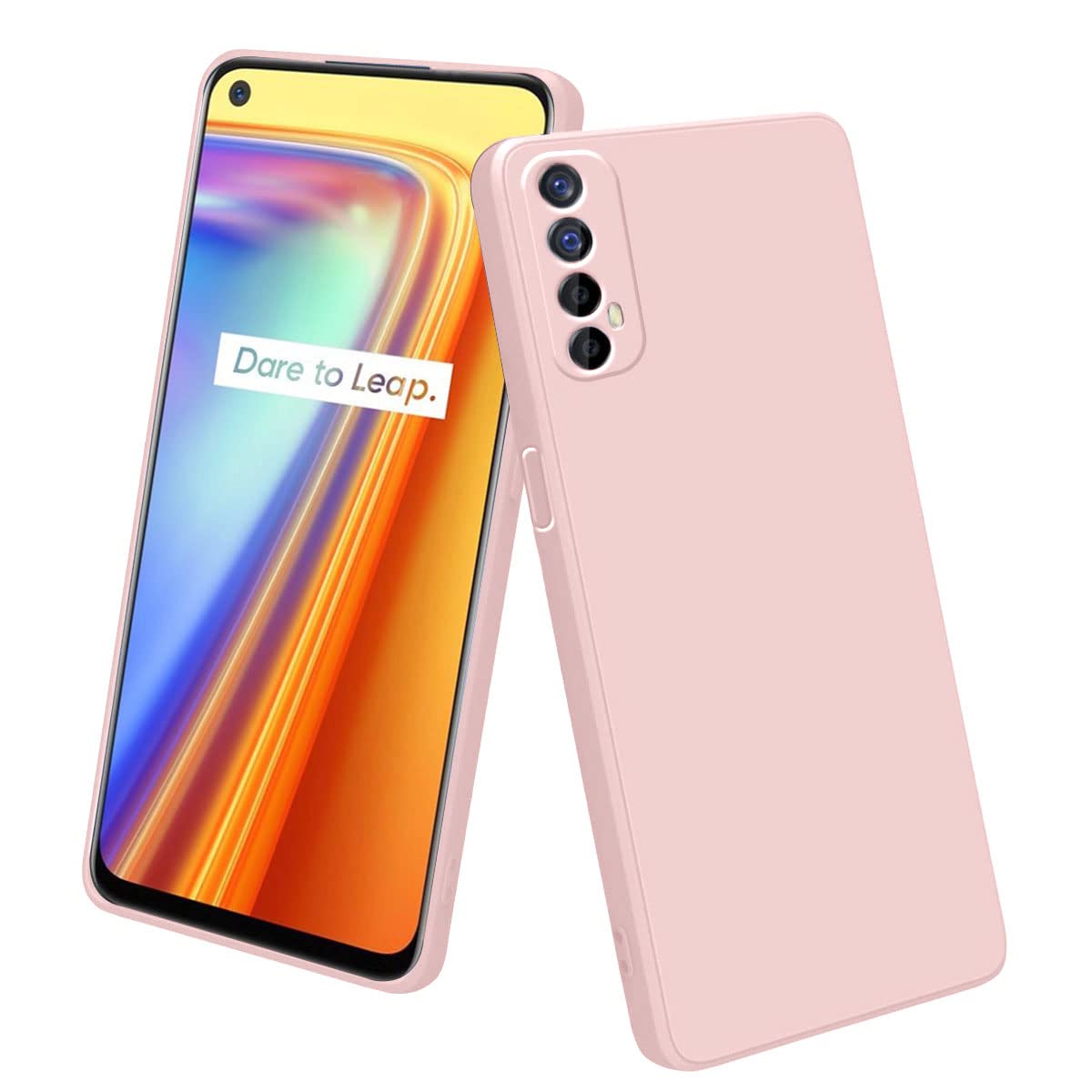LIRAMARK Silicone Soft Back Cover Case for Realme 7 / Narzo 30 4G / Narzo 20 Pro (Silicone Pink)-image-45