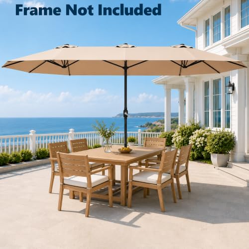 15ft Patio Umbrella Replacement Canopy,DoubleSided UV Protection Canopy Top by DomeShade - Used condition - Image 7