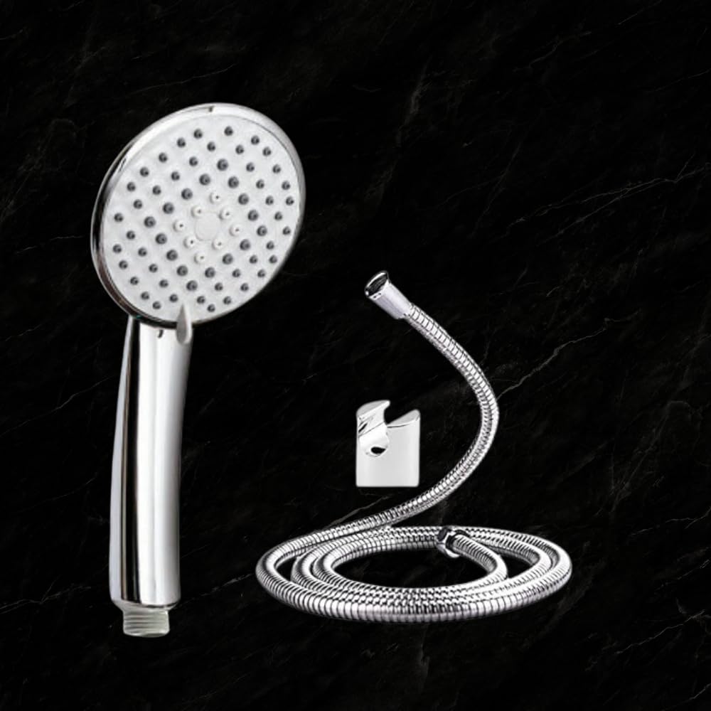 ZAP 5-Flow Function ABS Hand Shower | High Pressure Water Saving Hand Shower Head | Chrome Finish | Without Hose & Bracket | Bathroom Shower for Geyser & Mixer Tap